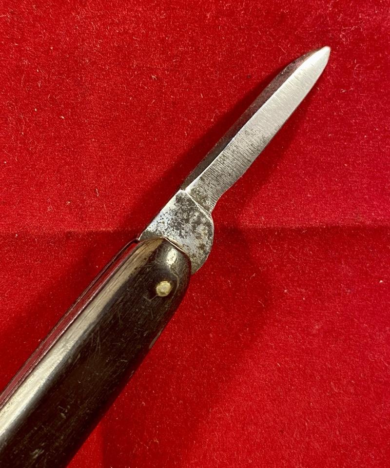 Antique Double-Bladed Penknife with Smooth Horn Grip Scales made in Sheffield c1880 — image 6