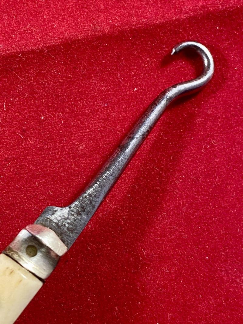 Antique Bone Handled Folding Button Hook c1890 — image 5