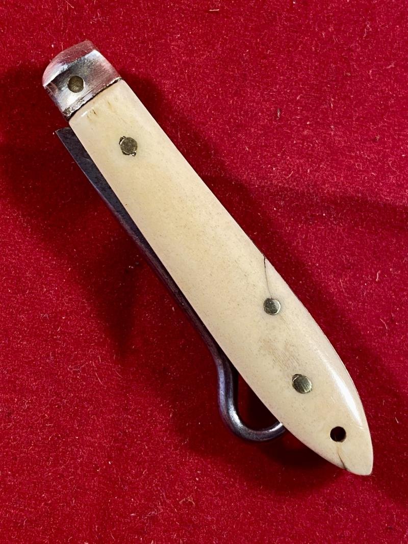 Antique Bone Handled Folding Button Hook c1890 — image 7