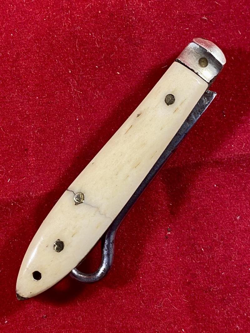 Antique Bone Handled Folding Button Hook c1890 — image 8