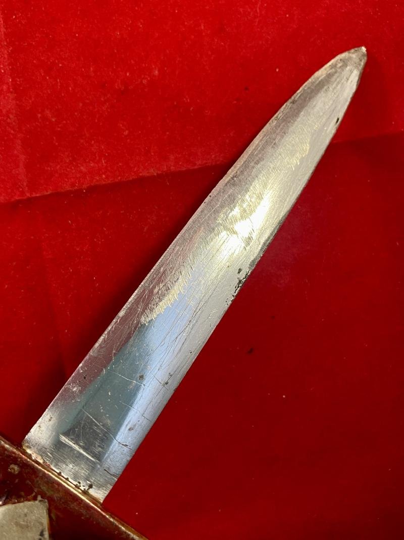 WW2 Theatre made Aluminium 'Trench Art' Combat Knife marked Egypt 1942 — image 5
