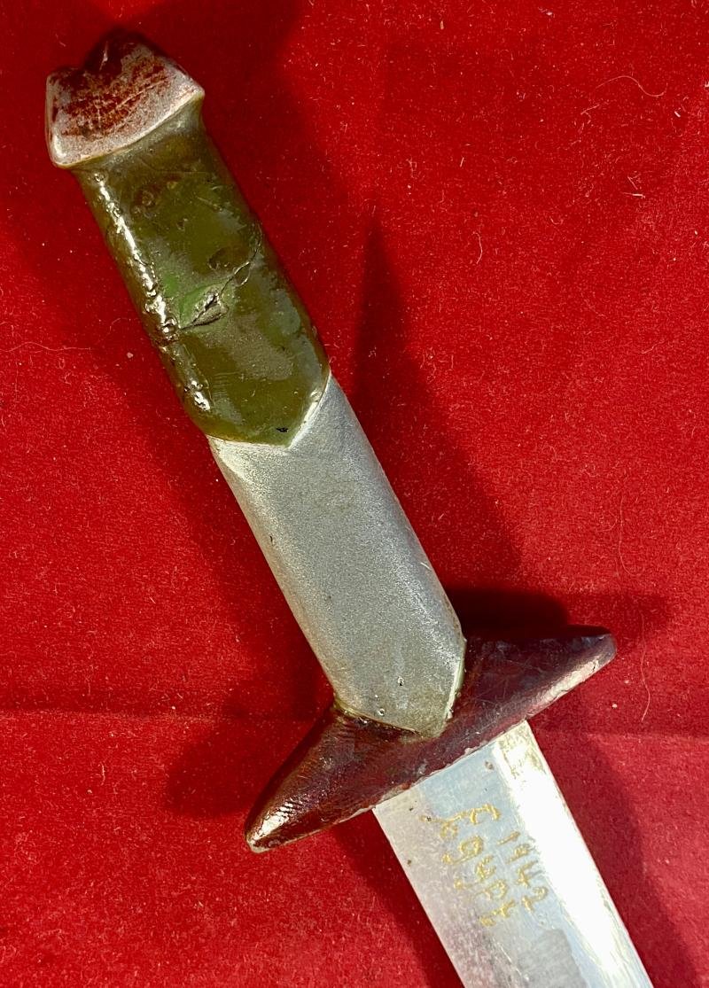 WW2 Theatre made Aluminium 'Trench Art' Combat Knife marked Egypt 1942 — image 8