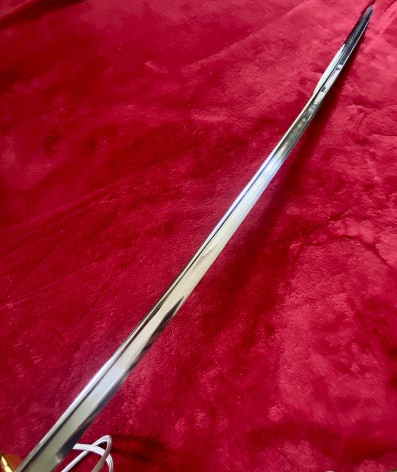 Beautiful Near Mint WW2 Kriegsmarine Officers Sword by Carl Eickhorn with Bullion Dress Knot — image 7