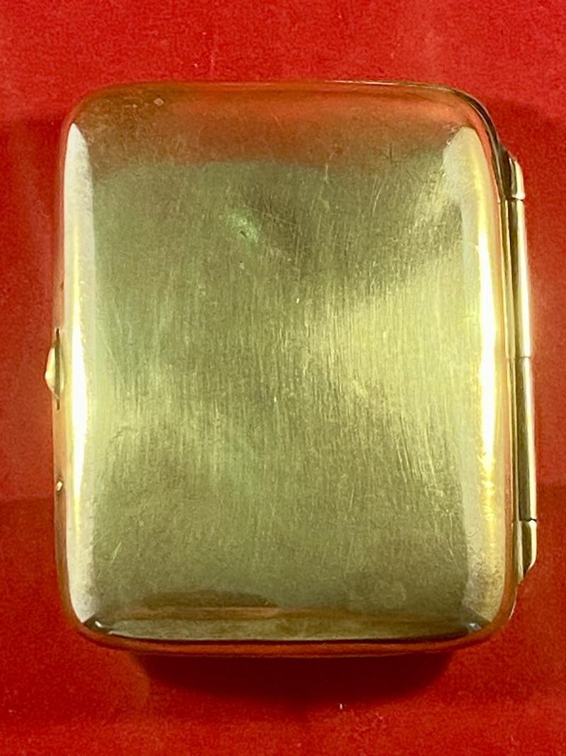 Souvenir WW1 British Army 1st Brigade London - Division 'Andenken An Das Rheinland' Brass Cigarette Case — image 4