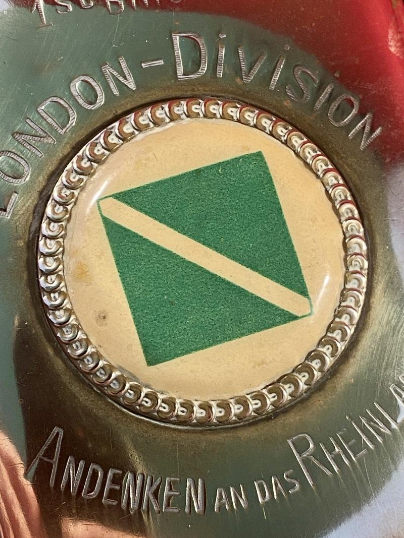 Souvenir WW1 British Army 1st Brigade London - Division 'Andenken An Das Rheinland' Brass Cigarette Case — image 6