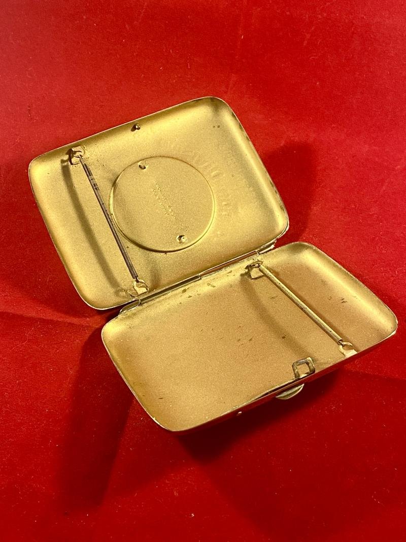 Souvenir WW1 British Army 1st Brigade London - Division 'Andenken An Das Rheinland' Brass Cigarette Case — image 8