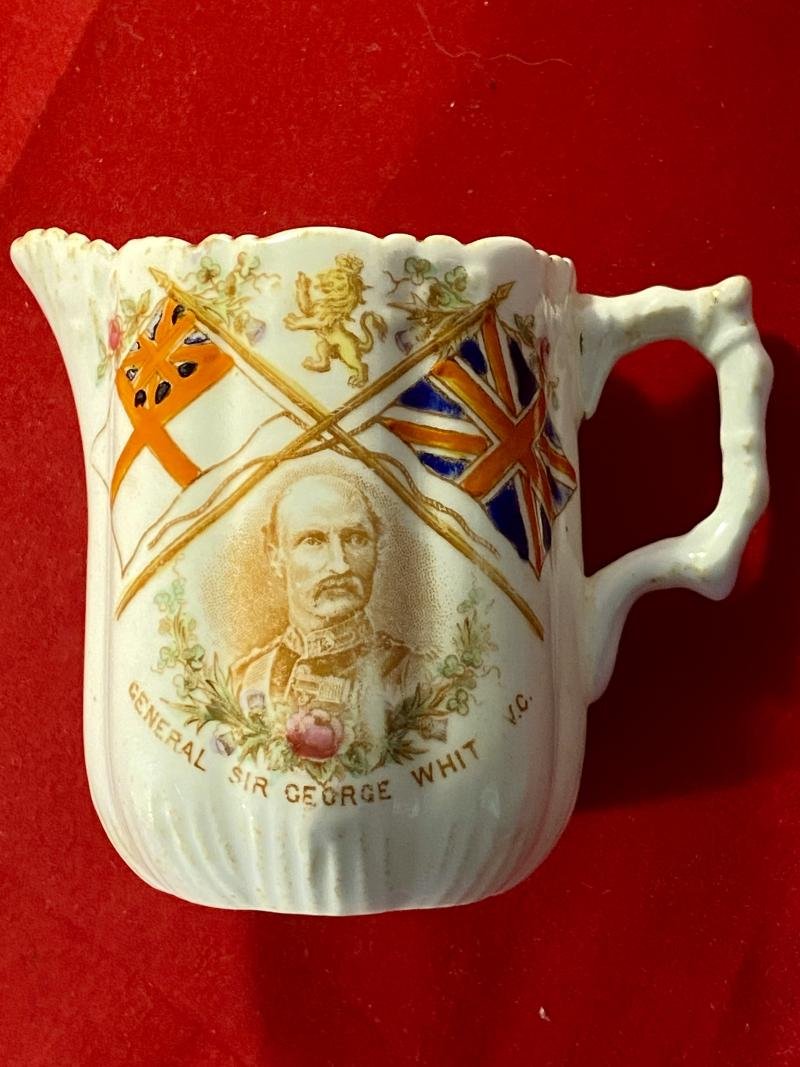 Boer War Commemorative Bone China Cream Jug Depicting Field Marshal Sir George Stuart White by R.H. & S.L. Plant - S.A. Souvenir Ware — image 2