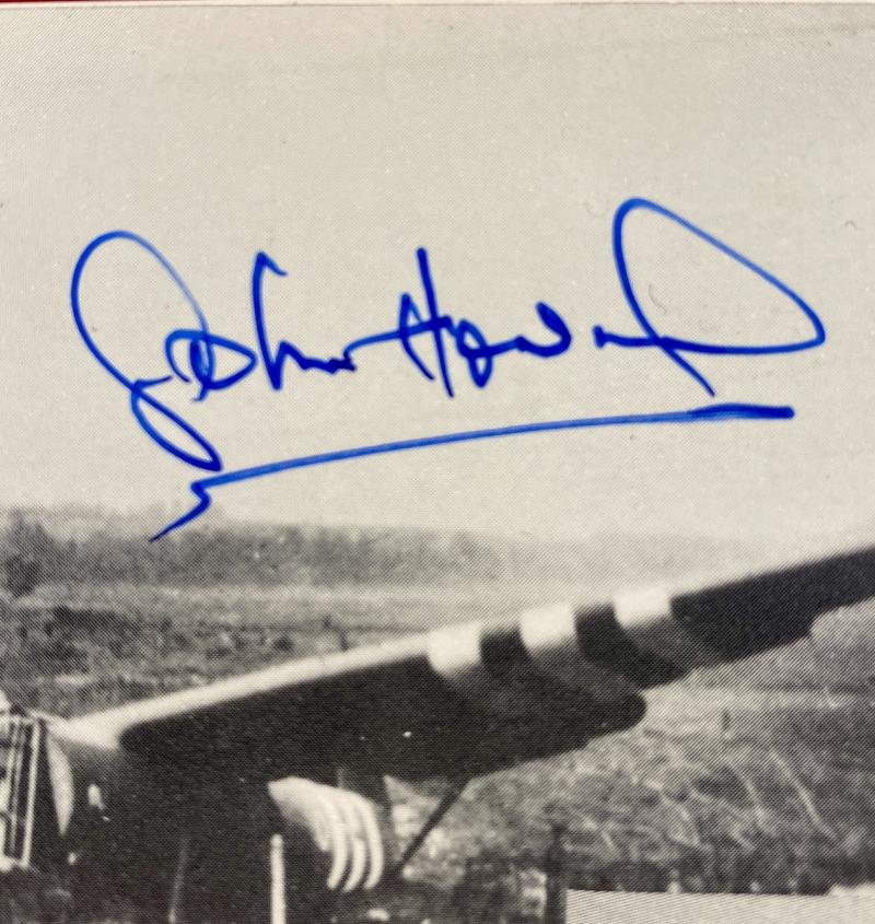 Rare Commemorative D-Day Landing Postcard from the Famous Pegasus Bridge Café signed by Major John Howard DSO c1980 — image 4