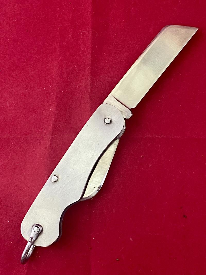 Vintage Unused British Army Folding Two-Piece Stainless Steel Clasp or Jack Knife Dated 1952 with Original Waxed Paper Wrapping — image 5