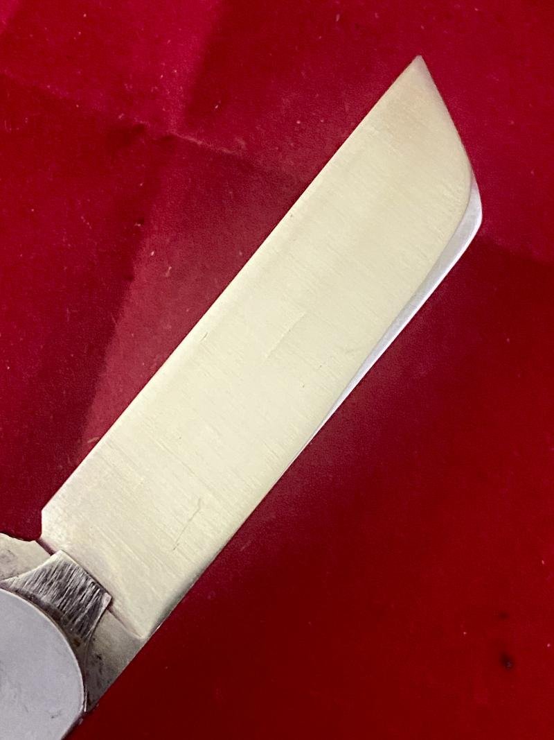 Vintage Unused British Army Folding Two-Piece Stainless Steel Clasp or Jack Knife Dated 1952 with Original Waxed Paper Wrapping — image 6