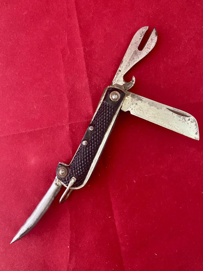 Vintage Belgian Military Three-Piece Clasp or Jack Knife by A.B.L. COLIN WINAND dated 1951 — image 2