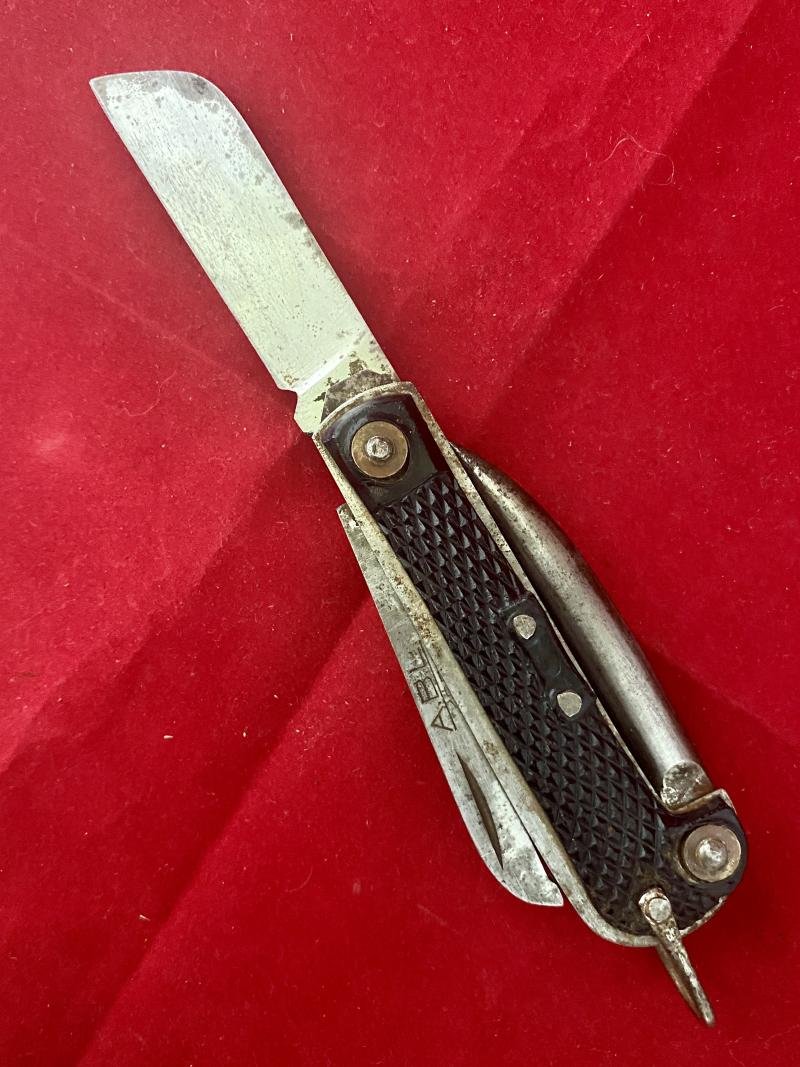 Vintage Belgian Military Three-Piece Clasp or Jack Knife by A.B.L. COLIN WINAND dated 1951 — image 3