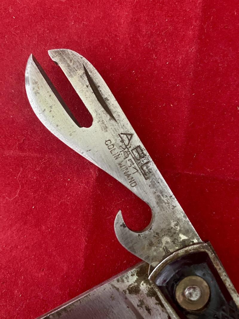 Vintage Belgian Military Three-Piece Clasp or Jack Knife by A.B.L. COLIN WINAND dated 1951 — image 7