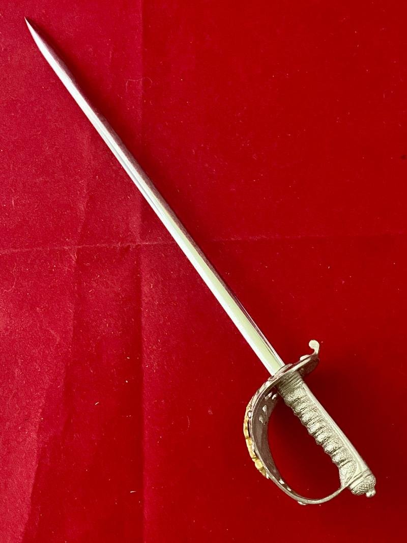 Rare Miniature Household Cavalry Officers Sword by Wilkinson Sword with Presentation Box and Wooden Display Plinth — image 5