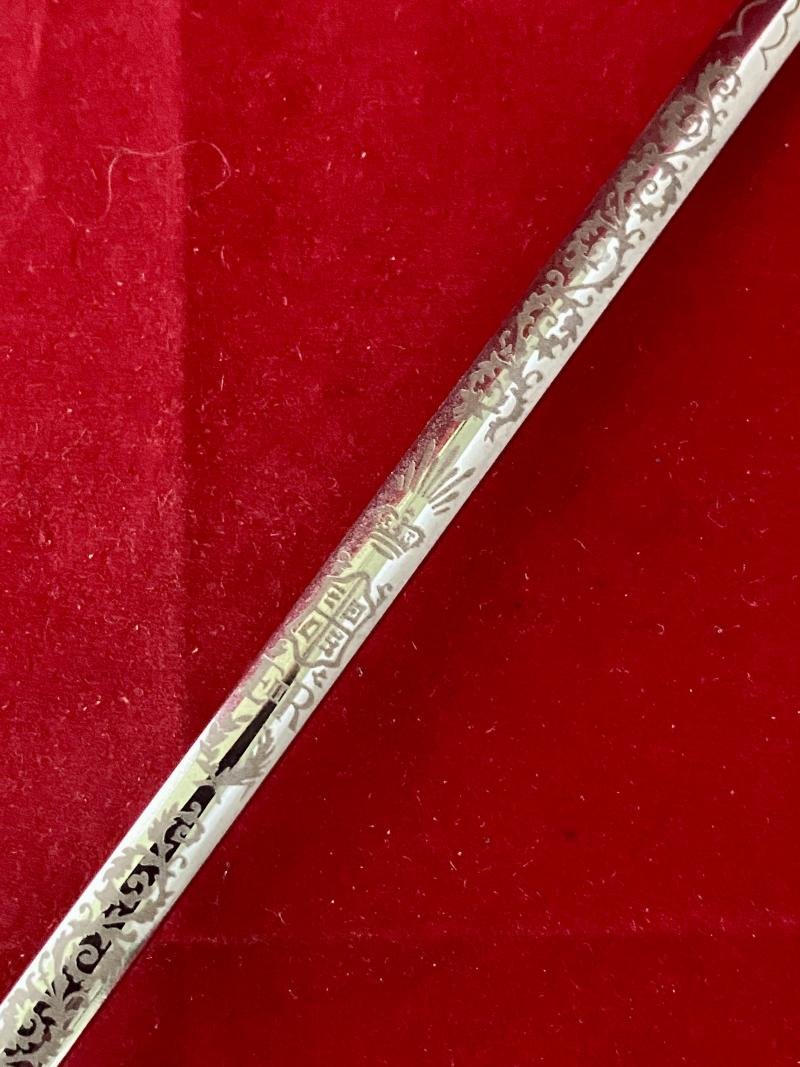 Rare Miniature Household Cavalry Officers Sword by Wilkinson Sword with Presentation Box and Wooden Display Plinth — image 7