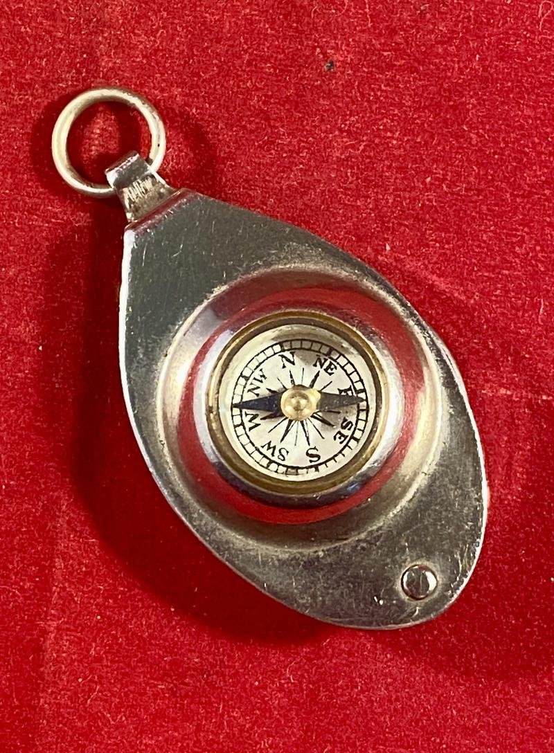 English Compass and Magnifying Glass/Loop Fob Charm c1930 — image 10