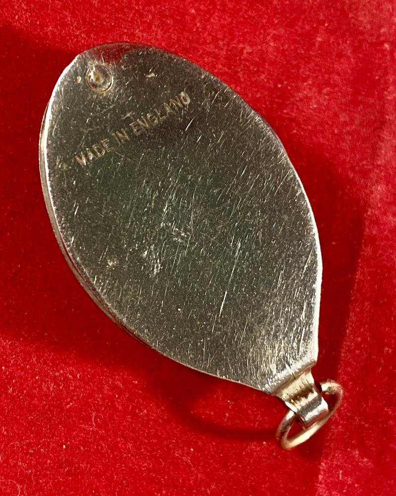 English Compass and Magnifying Glass/Loop Fob Charm c1930 — image 6
