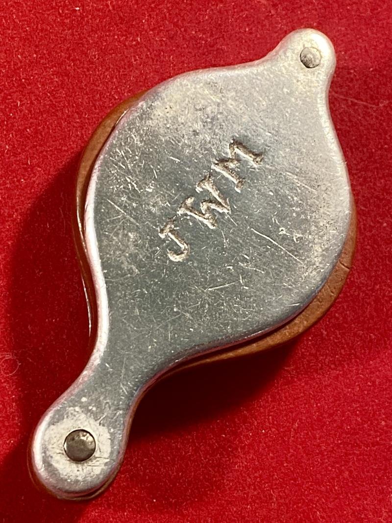 WW2 Trench Art Folding Pocket Compass made from Bakelite and Aluminium with Initials JWM — image 5