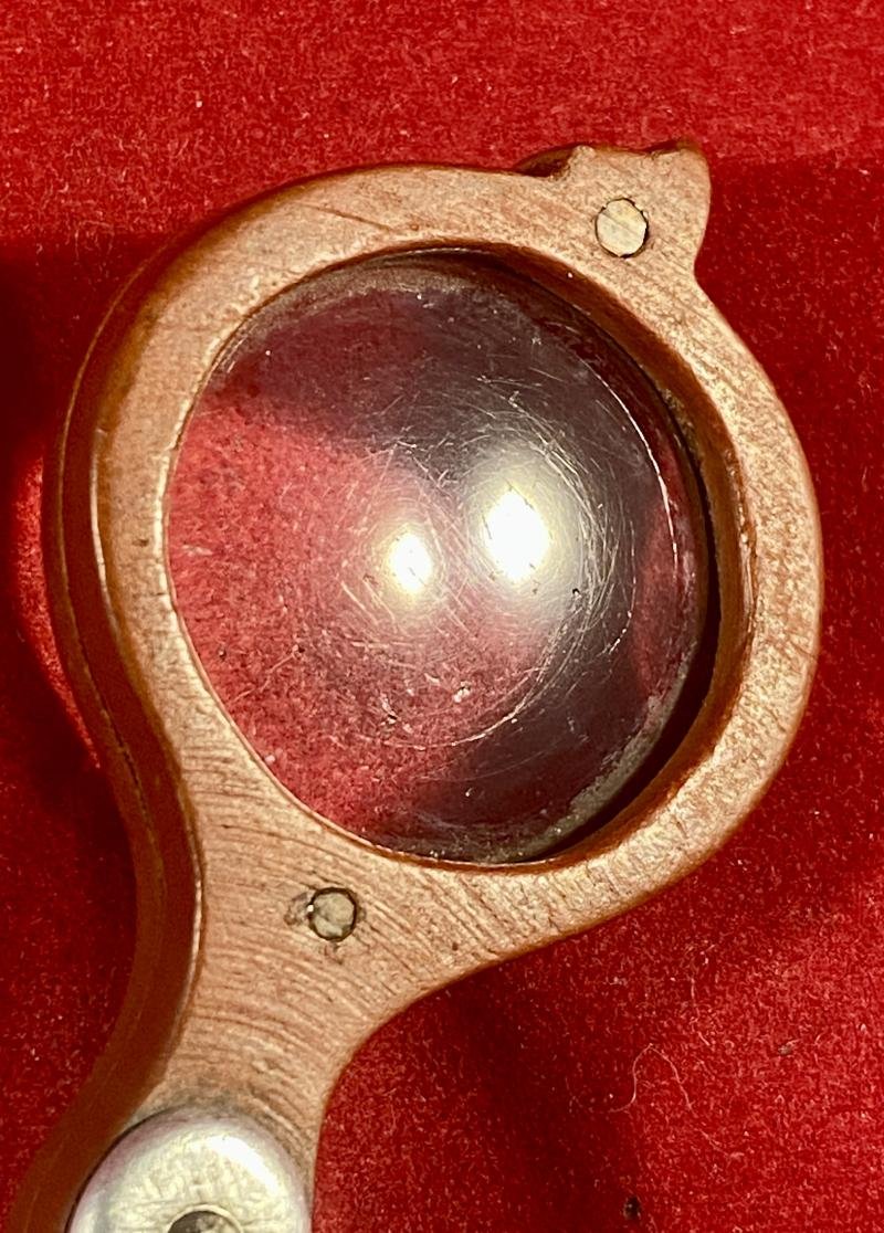 WW2 Trench Art Folding Pocket Compass made from Bakelite and Aluminium with Initials JWM — image 6