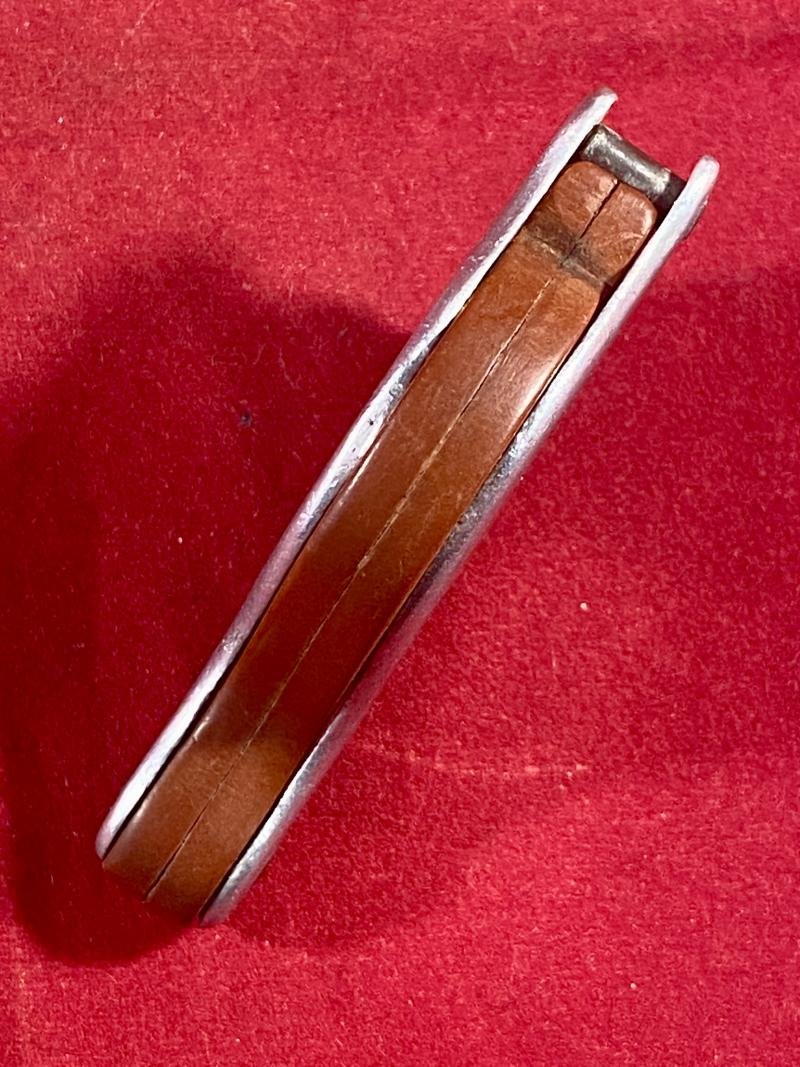 WW2 Trench Art Folding Pocket Compass made from Bakelite and Aluminium with Initials JWM — image 8