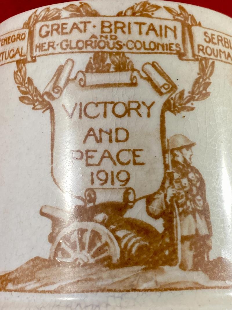 WW1 1919 Victory & Peace Commemorative China Mug by Royal Doulton — image 9