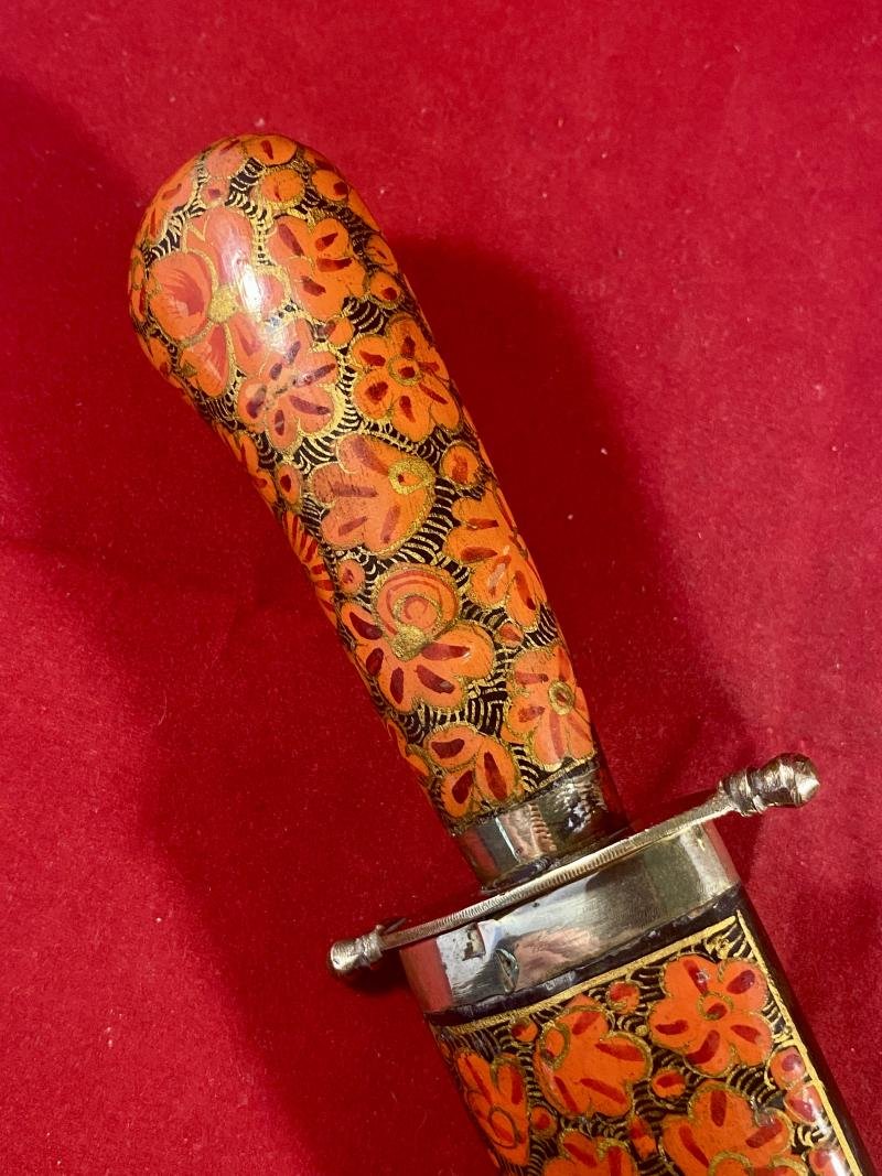 Vintage Hand Painted Indian Knife Hand Painted with an Ornate Flower Pattern — image 6