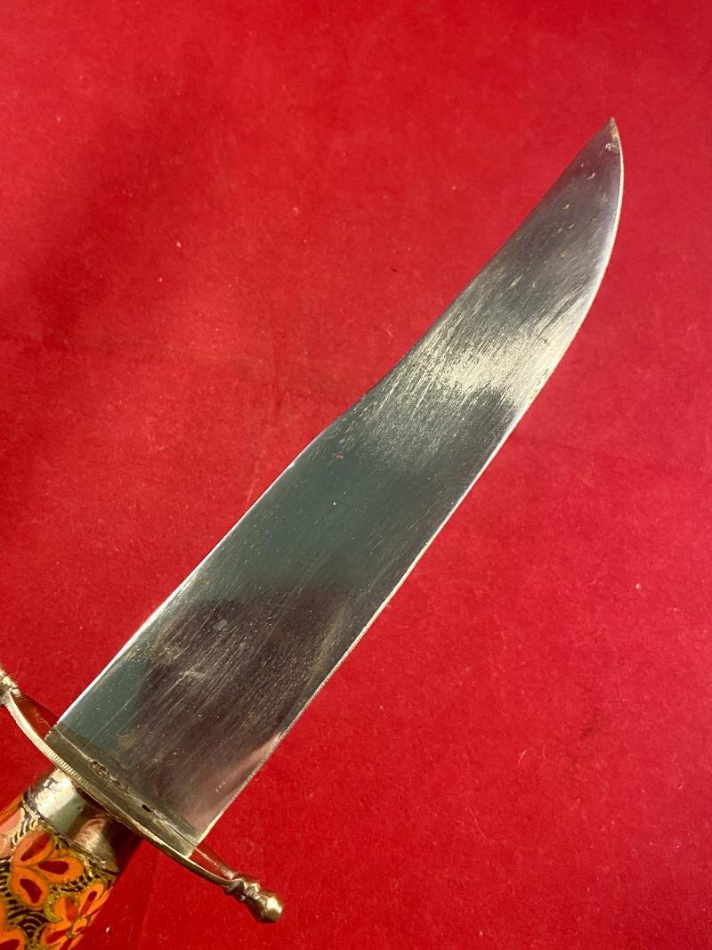 Vintage Hand Painted Indian Knife Hand Painted with an Ornate Flower Pattern — image 8