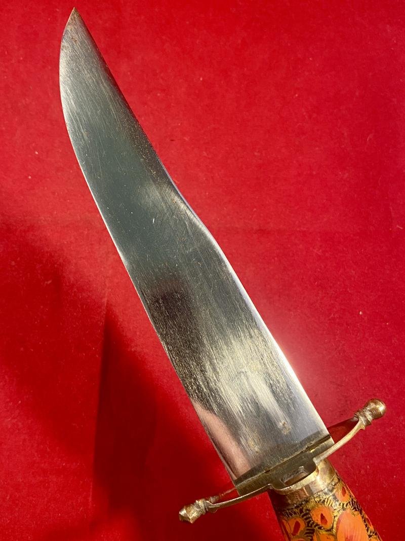 Vintage Hand Painted Indian Knife Hand Painted with an Ornate Flower Pattern — image 9
