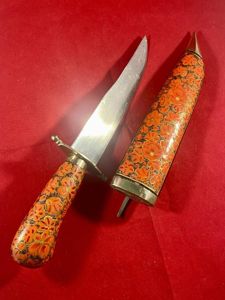Vintage Hand Painted Indian Knife Hand Painted with an Ornate …