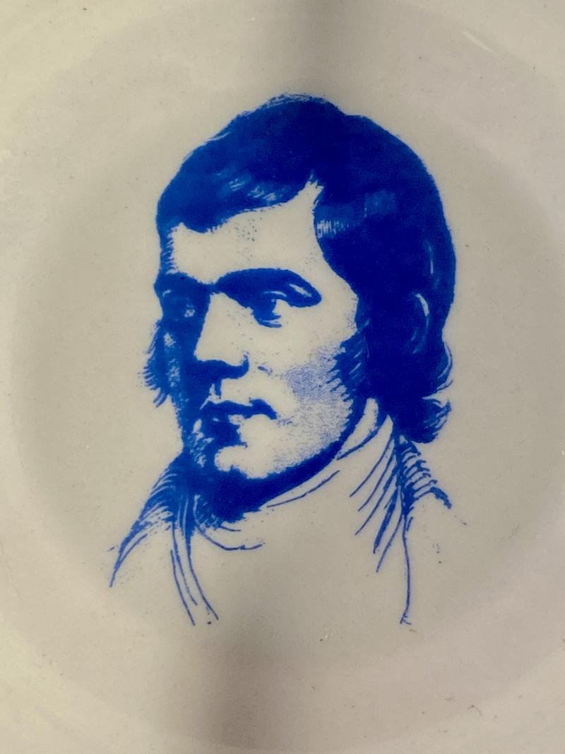 Vintage RAF Lossiemouth - Robbie Burns, Limited Edition White Ceramic Scottish Quaich Drinking Vessel by W Bates & Co. — image 3