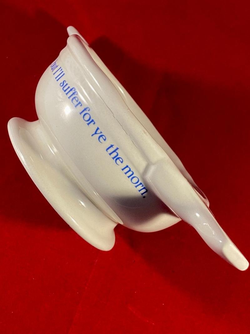 Vintage RAF Lossiemouth - Robbie Burns, Limited Edition White Ceramic Scottish Quaich Drinking Vessel by W Bates & Co. — image 6