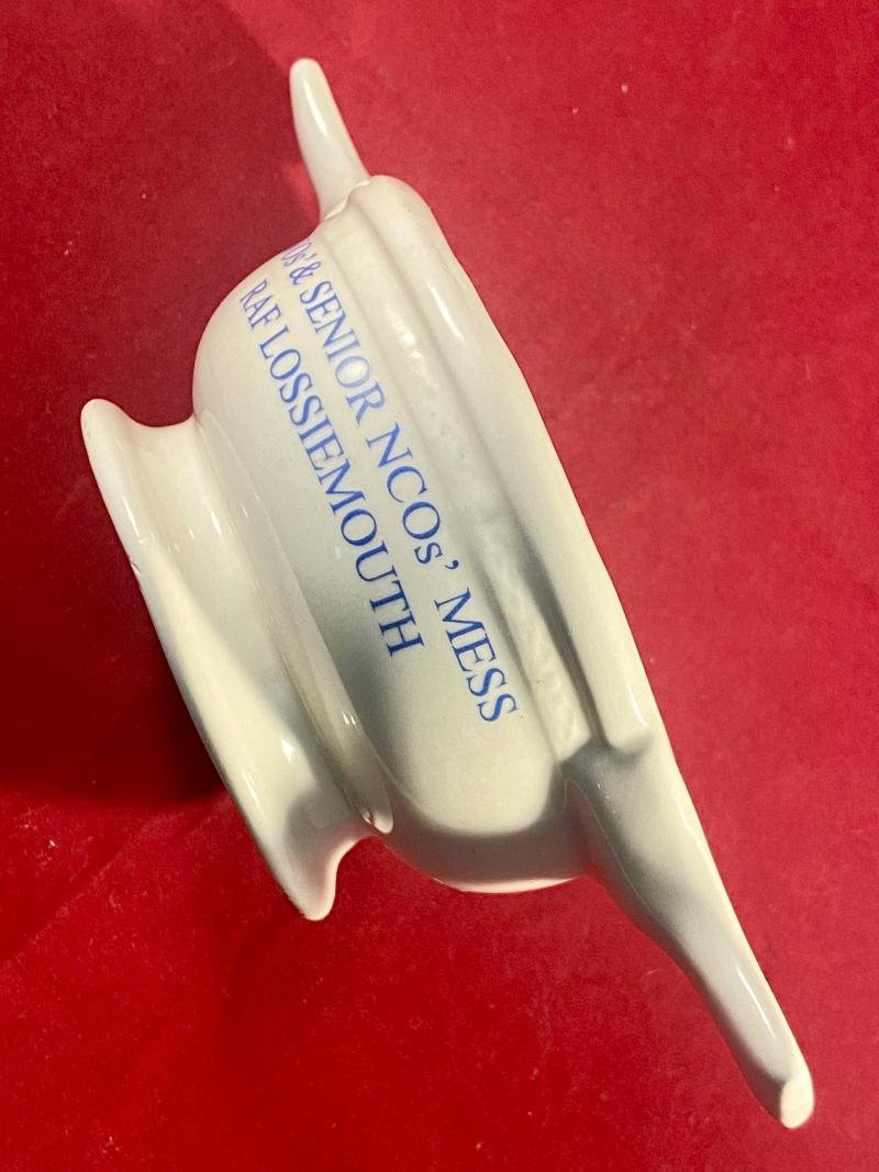 Vintage RAF Lossiemouth - Robbie Burns, Limited Edition White Ceramic Scottish Quaich Drinking Vessel by W Bates & Co. — image 8