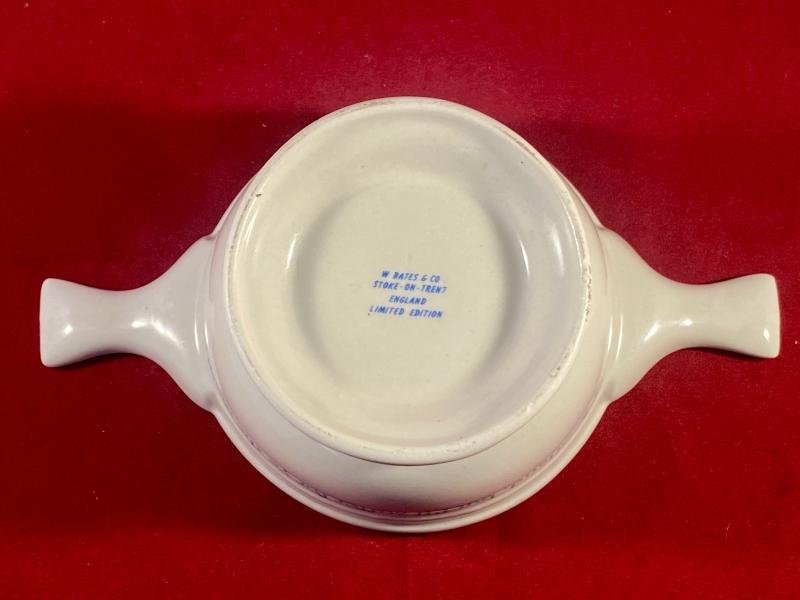 Vintage RAF Lossiemouth - Robbie Burns, Limited Edition White Ceramic Scottish Quaich Drinking Vessel by W Bates & Co. — image 9