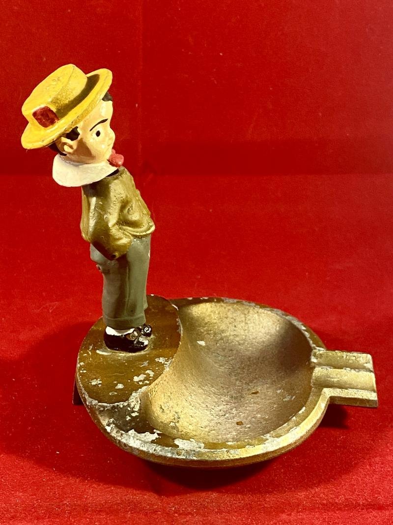 Amusing Vintage Cold Painted Austrian Bobble Head Figure Ashtray — image 4