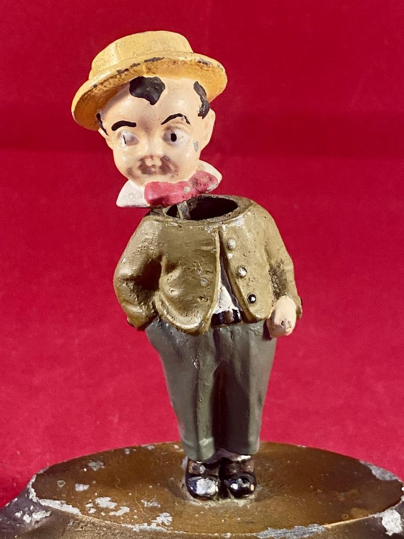 Amusing Vintage Cold Painted Austrian Bobble Head Figure Ashtray — image 6