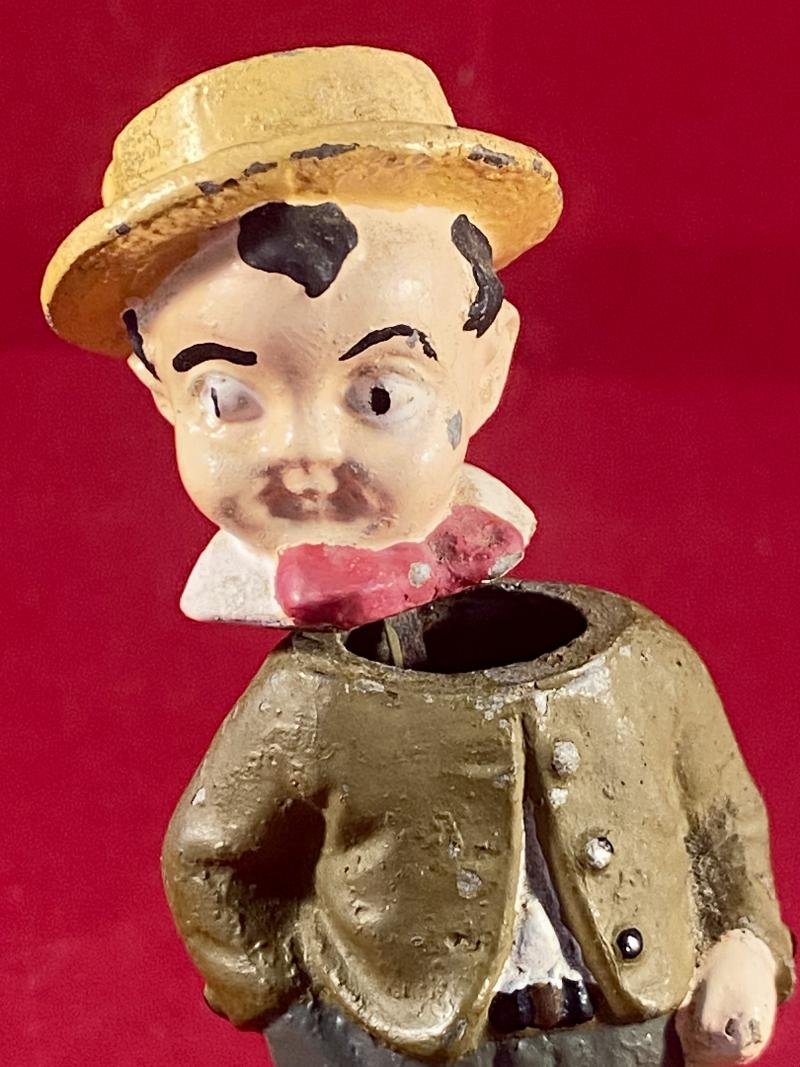 Amusing Vintage Cold Painted Austrian Bobble Head Figure Ashtray — image 7