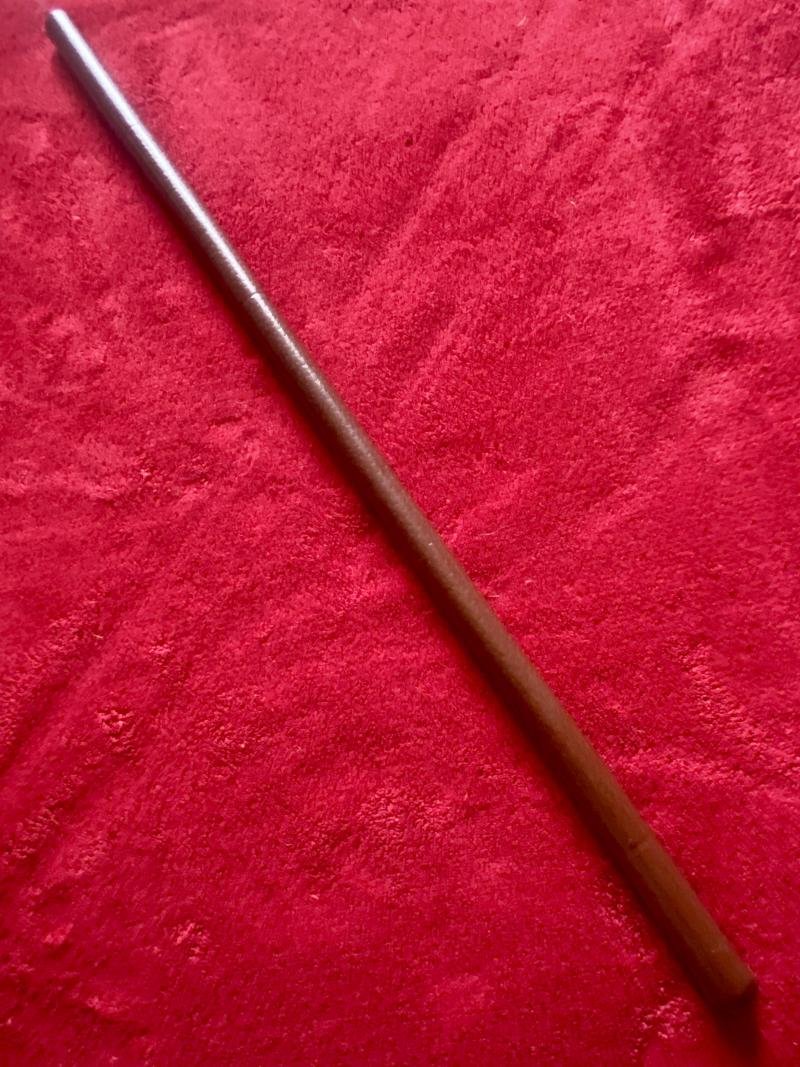 Vintage British Officer's Brown Leather Covered Swagger Stick — image 2