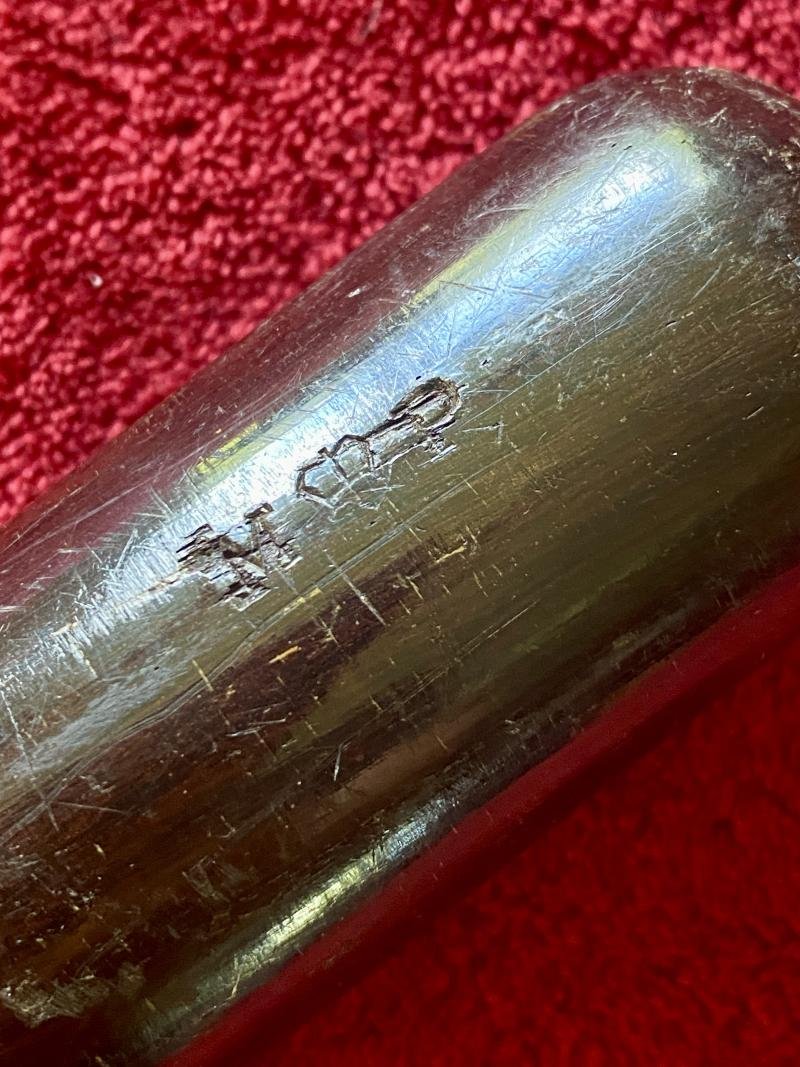 Antique British Metropolitan Police Lignum Vita Truncheon Stamped with 'M Crown P' c1888 — image 5