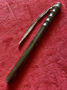 Antique British Metropolitan Police Lignum Vita Truncheon Stamped with 'M …