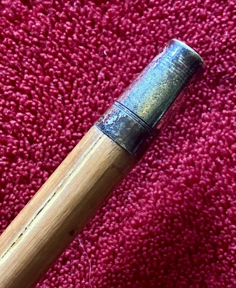 WW1 Royal Flying Corps (RFC) Silver-Plated Thimble Pattern Topped Bamboo Swagger Stick — image 10