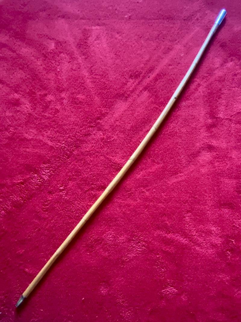 WW1 Royal Flying Corps (RFC) Silver-Plated Thimble Pattern Topped Bamboo Swagger Stick — image 2