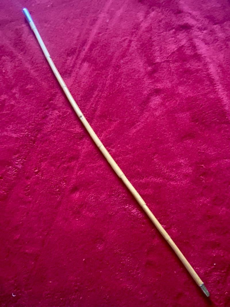 WW1 Royal Flying Corps (RFC) Silver-Plated Thimble Pattern Topped Bamboo Swagger Stick — image 3