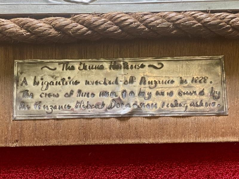 Pewter Image/Picture of French Brigantine Jeune Hortense Shipwrecked at Long Rock, Penzance Cornwall 11th May 1888 - signed Sue Lake — image 3