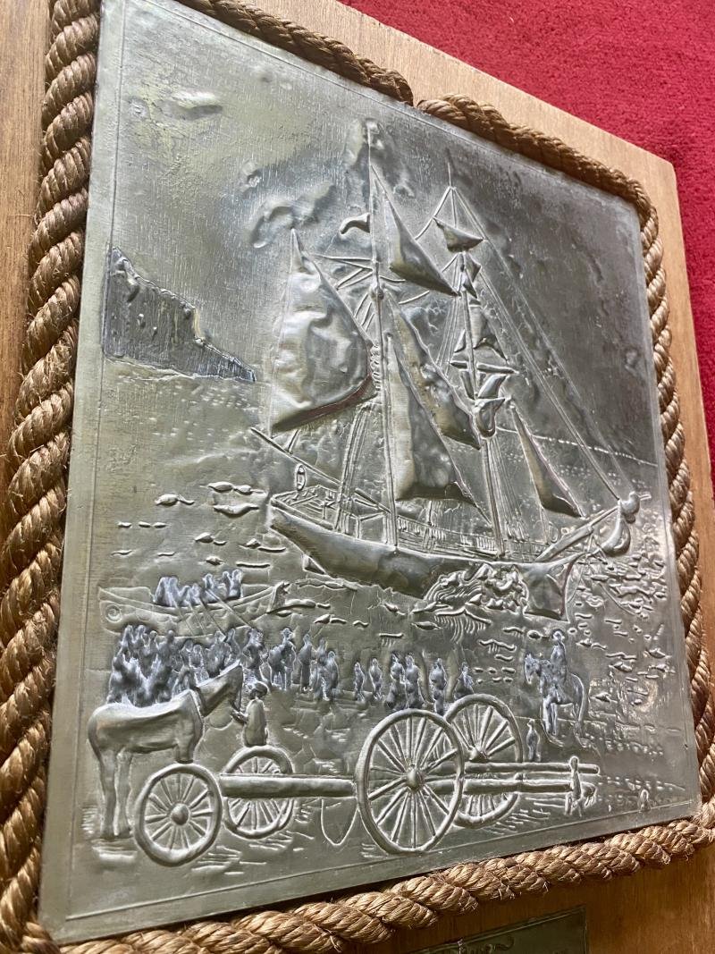 Pewter Image/Picture of French Brigantine Jeune Hortense Shipwrecked at Long Rock, Penzance Cornwall 11th May 1888 - signed Sue Lake — image 4