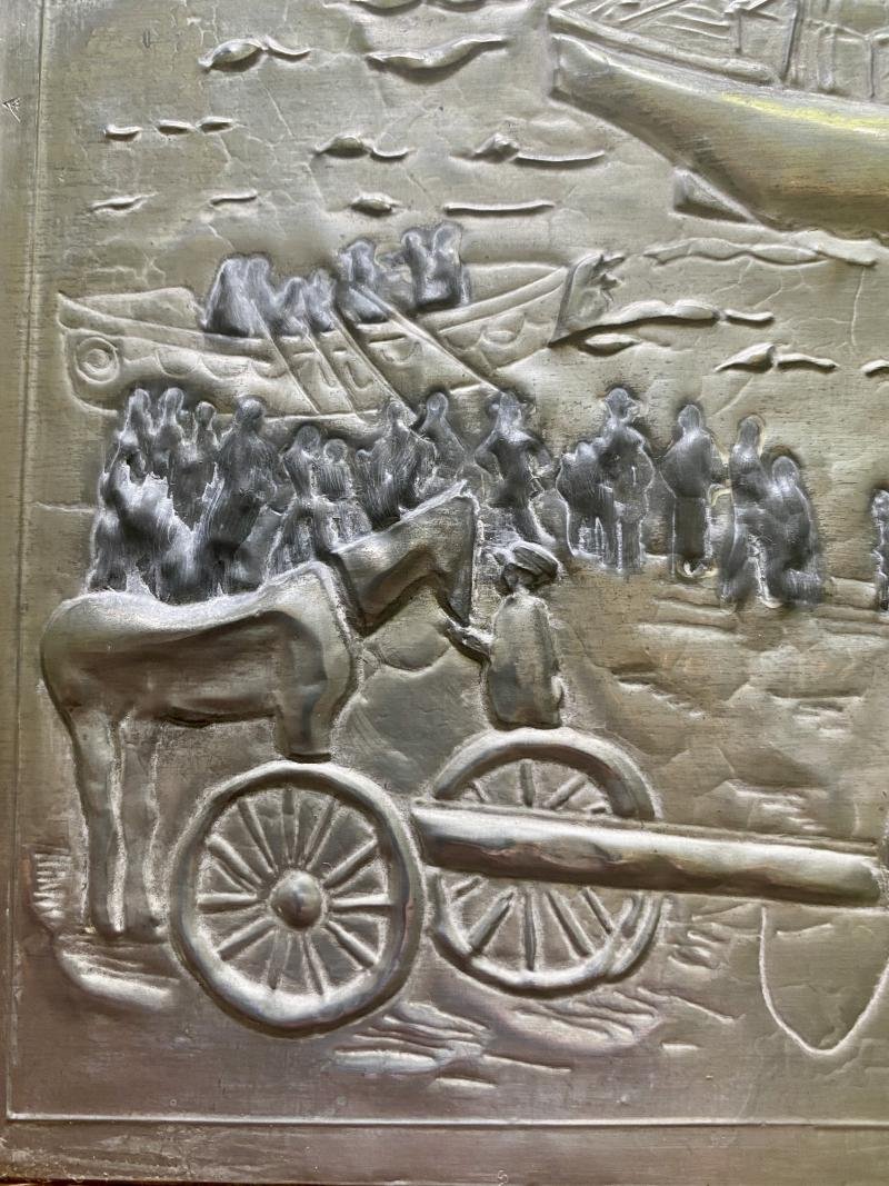 Pewter Image/Picture of French Brigantine Jeune Hortense Shipwrecked at Long Rock, Penzance Cornwall 11th May 1888 - signed Sue Lake — image 7