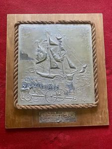 Pewter Image/Picture of French Brigantine Jeune Hortense Shipwrecked at Long …