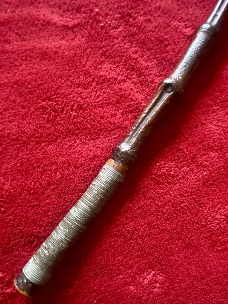 Antique Cane and Lead Weighted Salmon/Trout Fish Priest c1880 — image 9