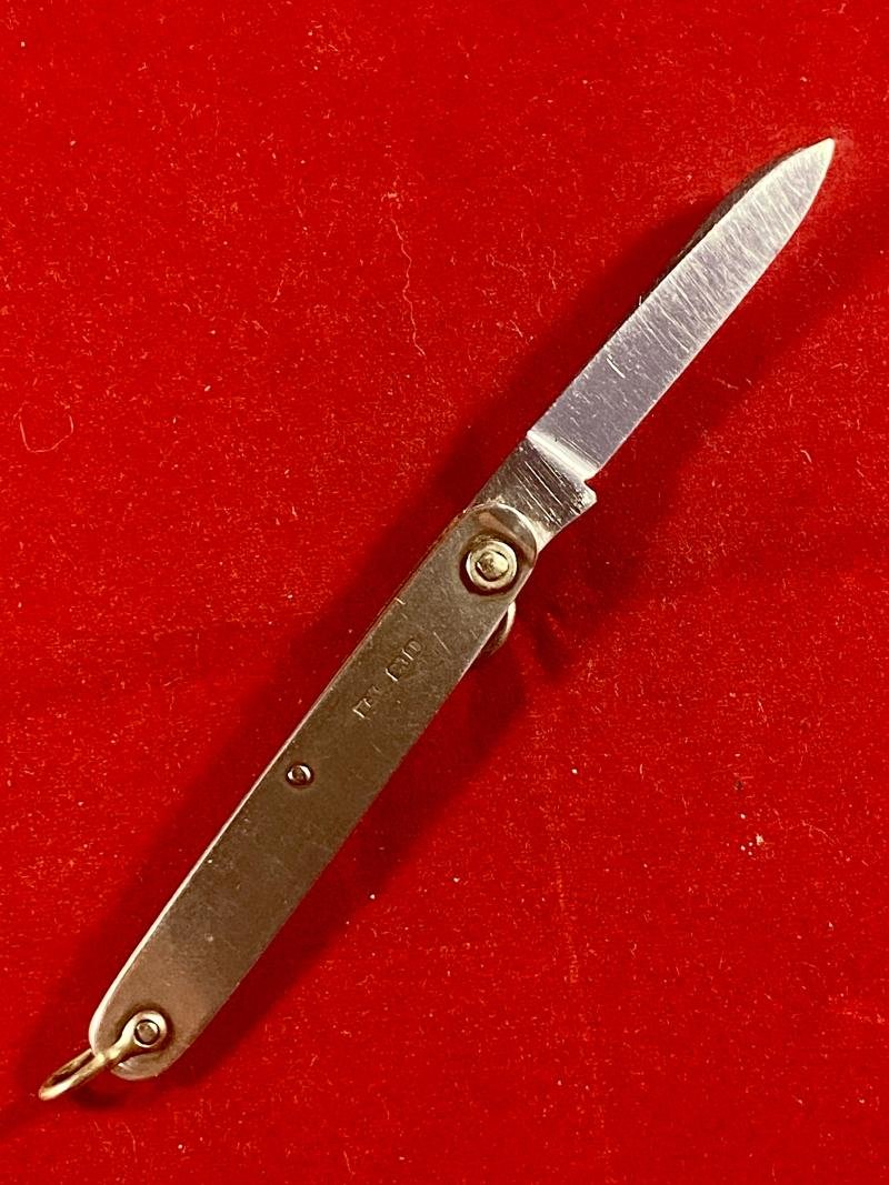 Silver Hallmarked Ring-Opening Single Bladed Gentleman's Penknife by William Needham -Sheffield 1928 — image 2