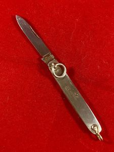 Silver Hallmarked Ring-Opening Single Bladed Gentleman's Penknife by William Needham …