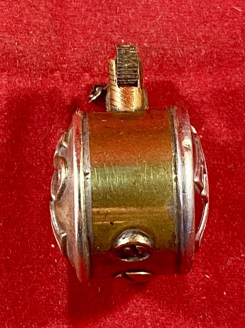 Fine WW2 Auxiliary Fire Service Brass Pocket Petrol Lighter with Silver Plated AFS Buttons — image 7